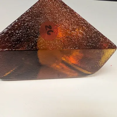 Amber Glass Paperweight