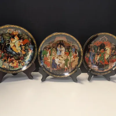 Bradex Russian Bradford Exchange Porcelain Plates Featuring Russian Folk Art & Fairy Tales #3