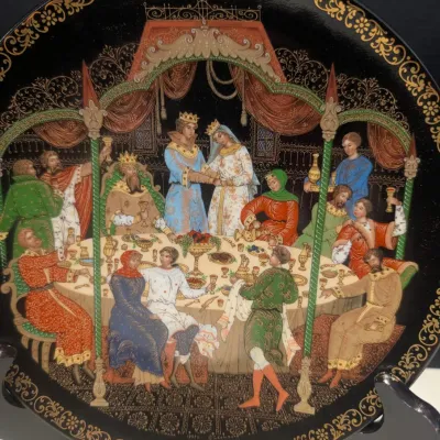Bradex Russian Bradford Exchange Porcelain Plates Featuring Russian Folk Art & Fairy Tales #3