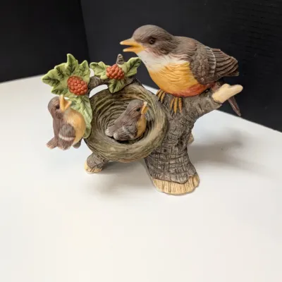 Pair Of Robin Figurines, 1 Robin Is By Andrea & Canary Figurine