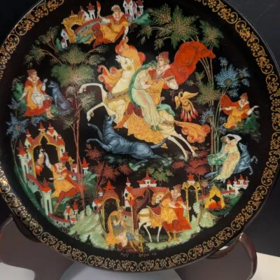 Bradex Russian Bradford Exchange Porcelain Plates Featuring Russian Folk Art & Fairy Tales #3
