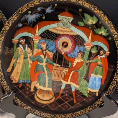 Bradex Russian Bradford Exchange Porcelain Plates Featuring Russian Folk Art & Fairy Tales #2