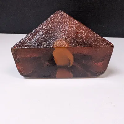 Amber Glass Paperweight