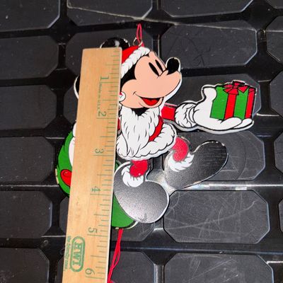 Sale Photo Thumbnail #238: Walt Disney 80's Pull String MIckey Mouse Ornament Wood