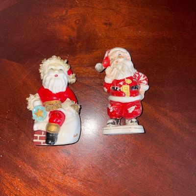 Sale Photo Thumbnail #182: Ceramic - Spaghetti Santa Claus Figurers (2)