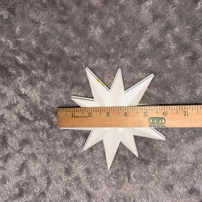 Sale Photo Thumbnail #24: Plastic White Star Tree Topper (Plastic)