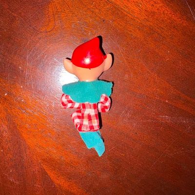 Sale Photo Thumbnail #189: MCM Red & White Checkered Elf, Pixie, Gnome
Shows some wear