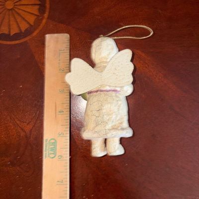 Sale Photo Thumbnail #209: Victorian Style Crackled Christmas Angel Ornament