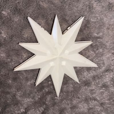 Sale Photo Thumbnail #21: Plastic White Star Tree Topper (Plastic)