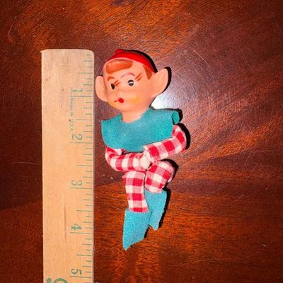 Sale Photo Thumbnail #187: MCM Red & White Checkered Elf, Pixie, Gnome
Shows some wear