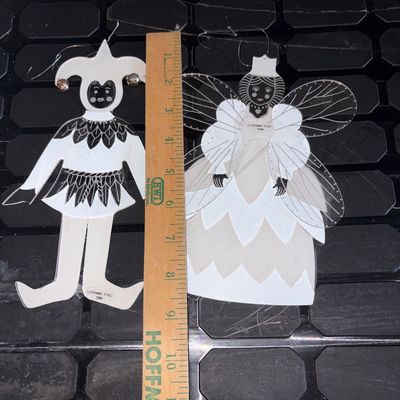 Sale Photo Thumbnail #244: 1984 Stephanie Siegel Angel & Harlequin Christmas Ornaments