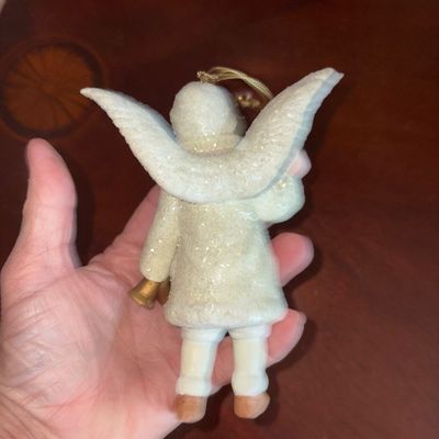 Sale Photo Thumbnail #199: Frosted Christmas Angel w/Bell Ornament