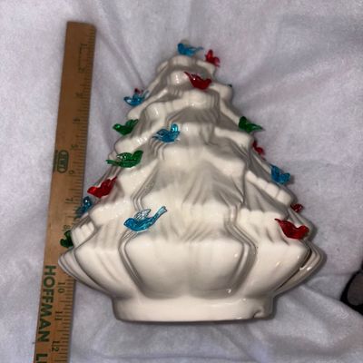 Sale Photo Thumbnail #250: Snow Covered Lighted Christmas Tree Top w/Birds - No base
You can locatea base at your local hobby or ceramic shop.