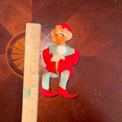 Sale Photo Thumbnail #193: Cheeky Red & Green Christmas Elf, Pixie, Gnome
Shows signs of wear and fading.