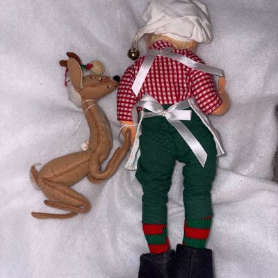 Sale Photo Thumbnail #253: Anna Lee Reindeer & Confections Chef - North Pole Figurers