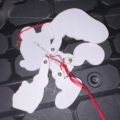 Sale Photo Thumbnail #237: Walt Disney 80's Pull String MIckey Mouse Ornament Wood