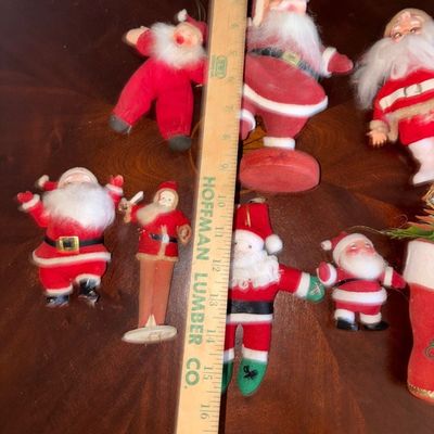 Sale Photo Thumbnail #219: Christmas Santa Claus Lot (8) pieces
Note: some of the felt is coming off, discoloration, fading etc.. review photos