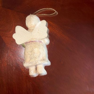 Sale Photo Thumbnail #208: Victorian Style Crackled Christmas Angel Ornament