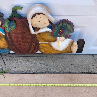 LOT 58: Large Collection of Outdoor Holiday Decorations - Metal, Wood and Plastic Varieties