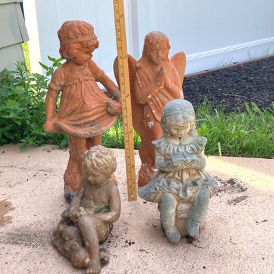 LOT 76: Four Garden / Outdoor Concrete Statues