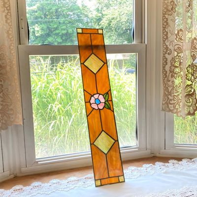 LOT 65: Stained Glass Wall / Window Art