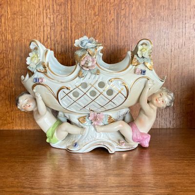 LOT 104: Vintage French / Victorian Style Hand Painted Decor - Silesia Germany Bowl and More