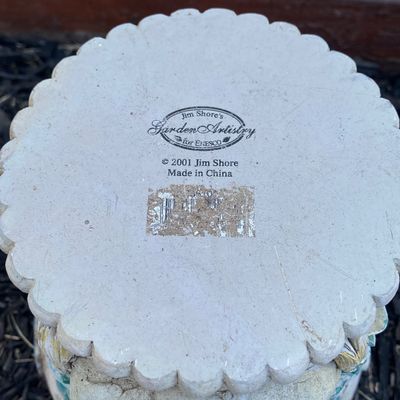 LOT 85: Assorted Patio / Outdoor Decor - Frog, Faux Plant, Jim Shore, Statues and More