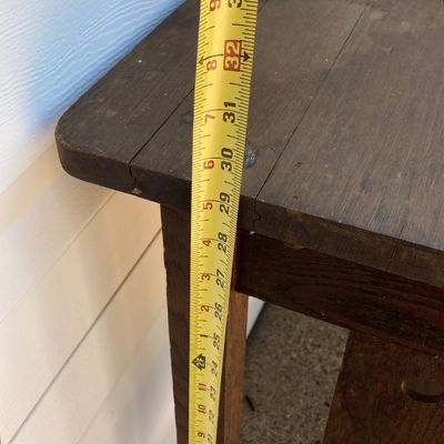LOT 61: Antique / Vintage Mission Style Wood Table