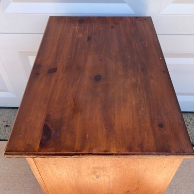 LOT 59: White Clad (Simmons Hardware Co.) End Table / Cabinet