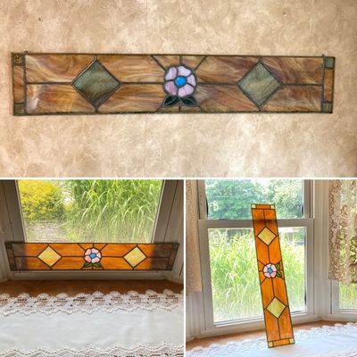 LOT 65: Stained Glass Wall / Window Art