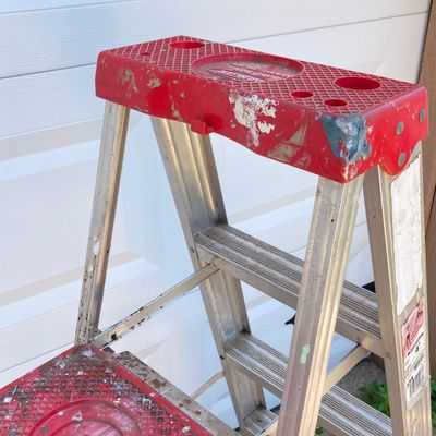 LOT 56: Pair of Werner Aluminum Step Ladders - 4 Foot and 6 Foot
