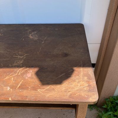 LOT 61: Antique / Vintage Mission Style Wood Table