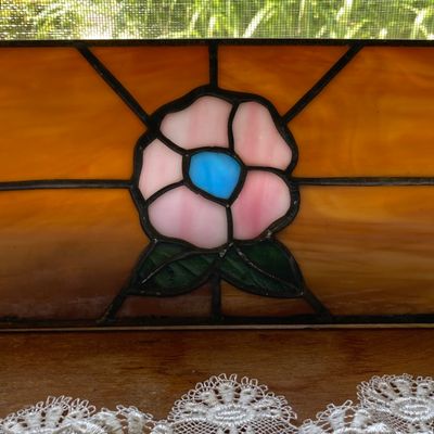 LOT 65: Stained Glass Wall / Window Art