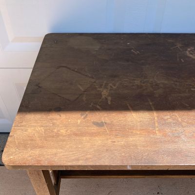 LOT 61: Antique / Vintage Mission Style Wood Table