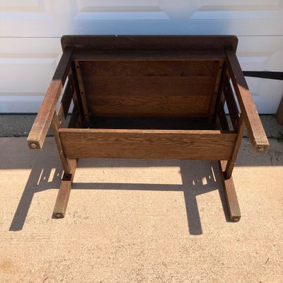 LOT 61: Antique / Vintage Mission Style Wood Table