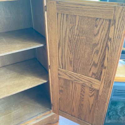 LOT 99: Lawless Hardware Co. White Clad Wooden Cabinet
