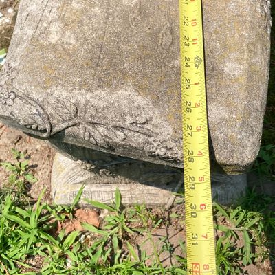 LOT 92: Concrete Little Fisher-Boy Sitting on Bench