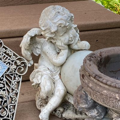 LOT 84: Large Collection of Assorted Cherubs and Angel Garden Decor