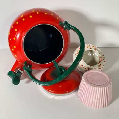 LOT 174: Kitchenware and Bakeware Collection - Corning Ware, Lailani Genuine Monkey Pod Olive Dish, Tea Kettle, Made in Poland Ceramic...