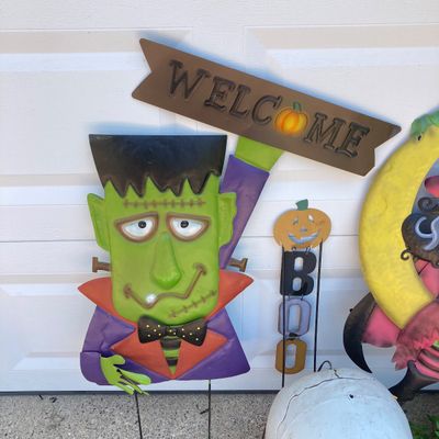 LOT 58: Large Collection of Outdoor Holiday Decorations - Metal, Wood and Plastic Varieties