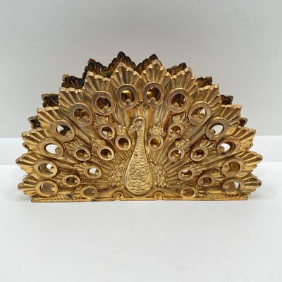 LOT 102: The Peacock Collection - Assorted Peacock Decor (Tracy Porter Serving Plate, Napkin Holder, Coalport Tea Cup / Saucer) and More