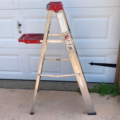 LOT 56: Pair of Werner Aluminum Step Ladders - 4 Foot and 6 Foot