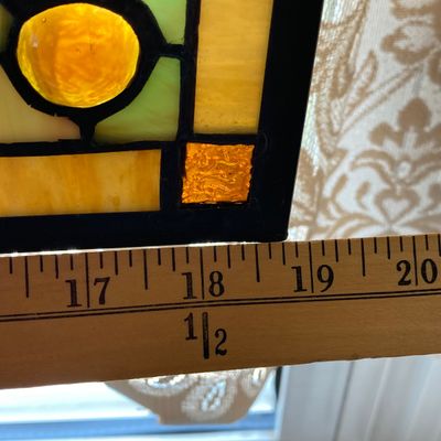 LOT 64: Decorative Hanging Stained Glass Window / Wall Art