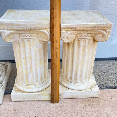 LOT 57: Collection of Pedestals - Stone, Ceramic and More