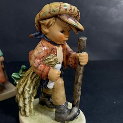LOT 52: Set of 3 Goebel Hummel Figures - On Secret Path, Merry Wanderer and Traveler