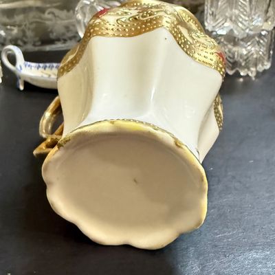 LOT 135: Etched Glass Serving Dish and Candle Holders, Victorian Bust Shakers, Metal Tray, Salt Dishes and More