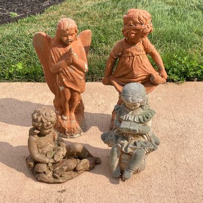LOT 76: Four Garden / Outdoor Concrete Statues