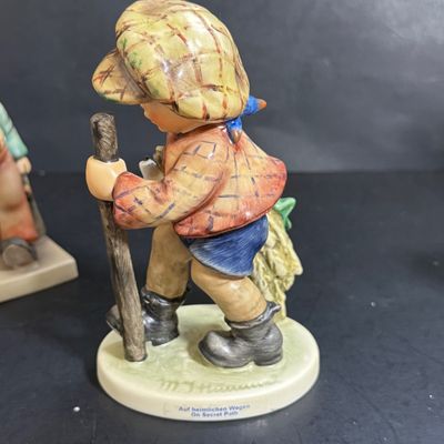 LOT 52: Set of 3 Goebel Hummel Figures - On Secret Path, Merry Wanderer and Traveler