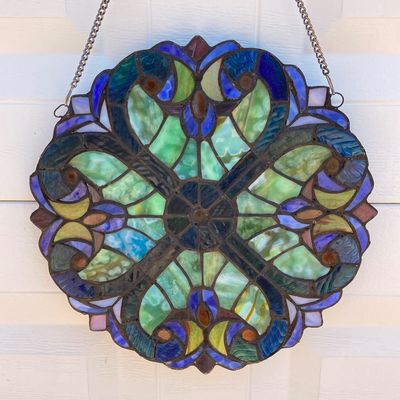 LOT 63: Hanging Stained Glass Decorative Wall / Window Art