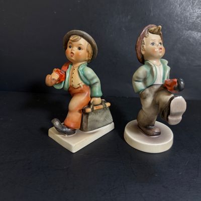 LOT 52: Set of 3 Goebel Hummel Figures - On Secret Path, Merry Wanderer and Traveler